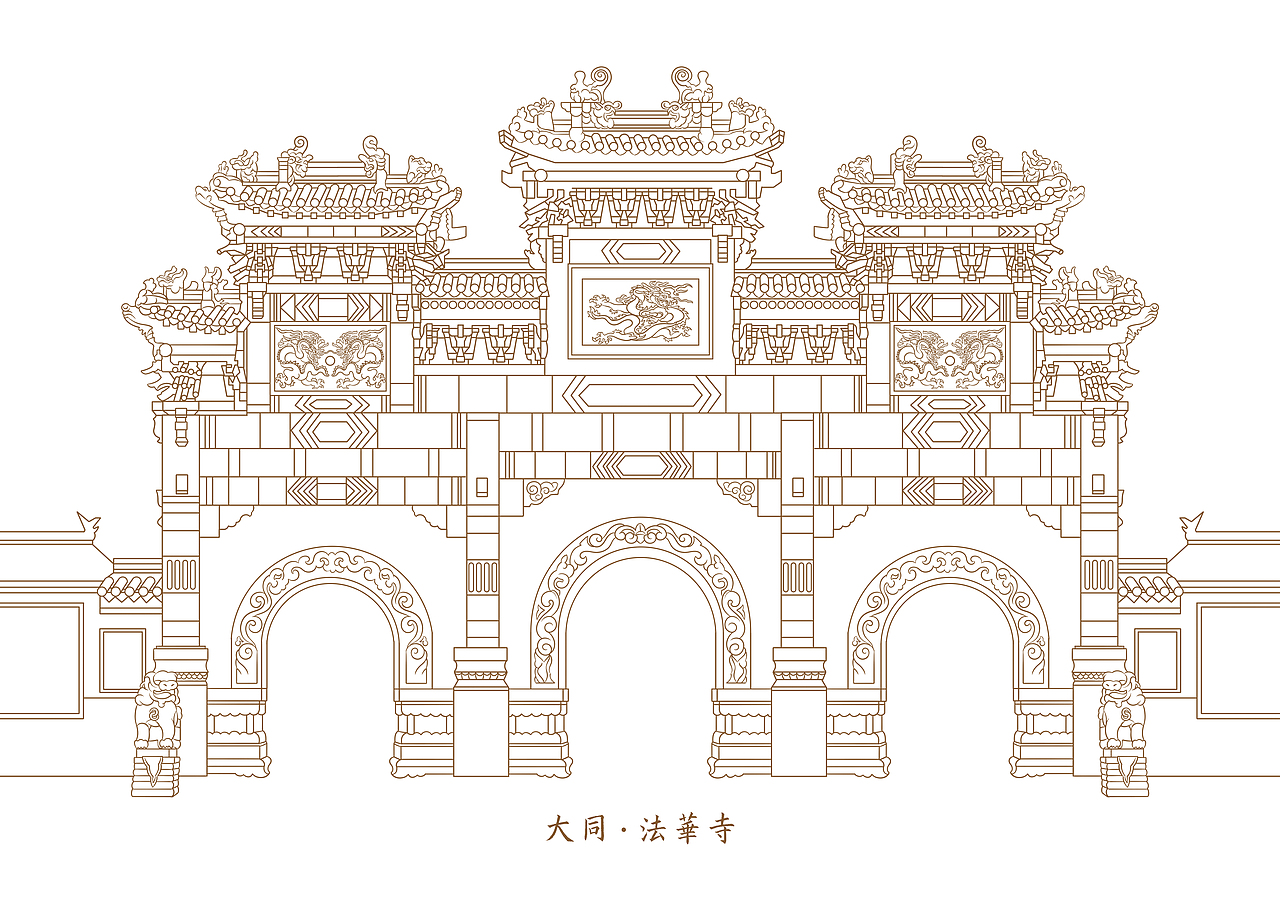 山西-大同-景点建筑（图ZMzA5OTQwMDM2） - 商业插画 - 站酷设计师阵雨与余原创素材 - 站酷ZCOOL