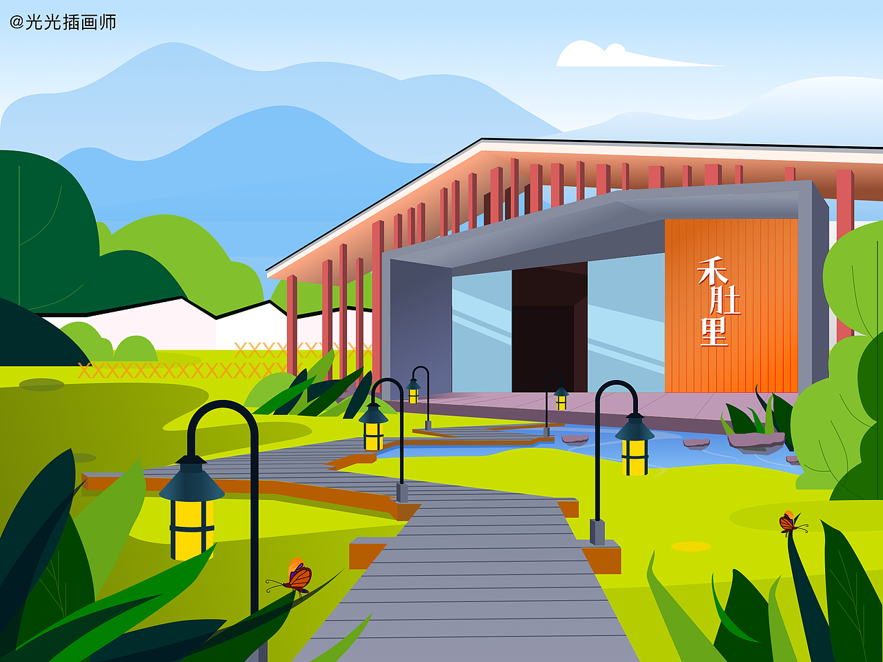 博罗横河镇禾肚里稻田民宿（图ZMjk5NDI4Njky） - 创作习作 - 站酷设计师光光插画师原创素材 - 站酷ZCOOL