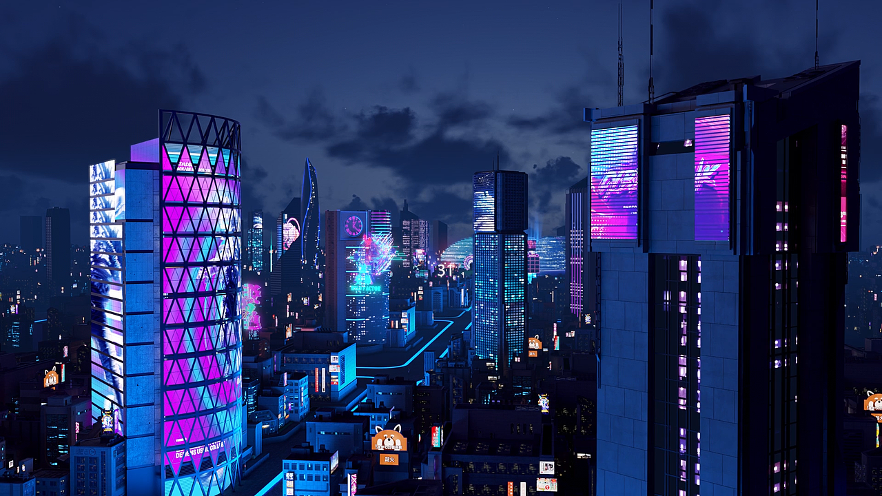 赛博朋克版商场cg