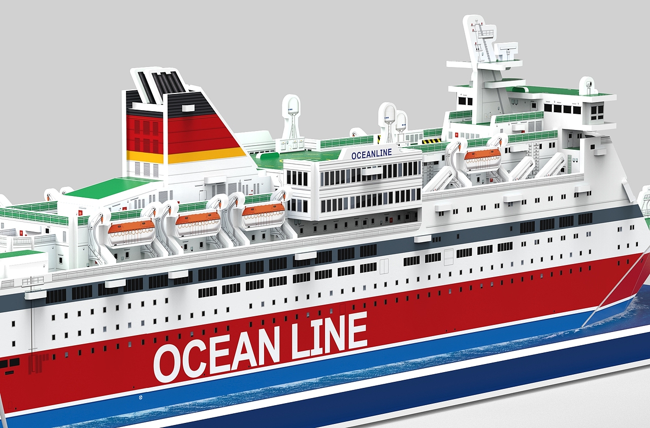 紅色游輪_立體拼圖設(shè)計（圖ZMzA4NjI4MTA0） - 玩具 - 站酷設(shè)計師紙模設(shè)計師JENTC原創(chuàng)素材 - 站酷ZCOOL