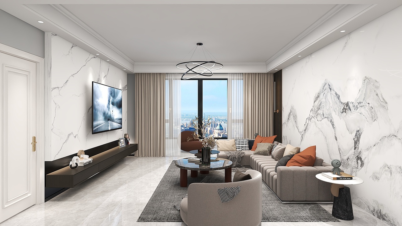 【现代】150㎡户型效果图