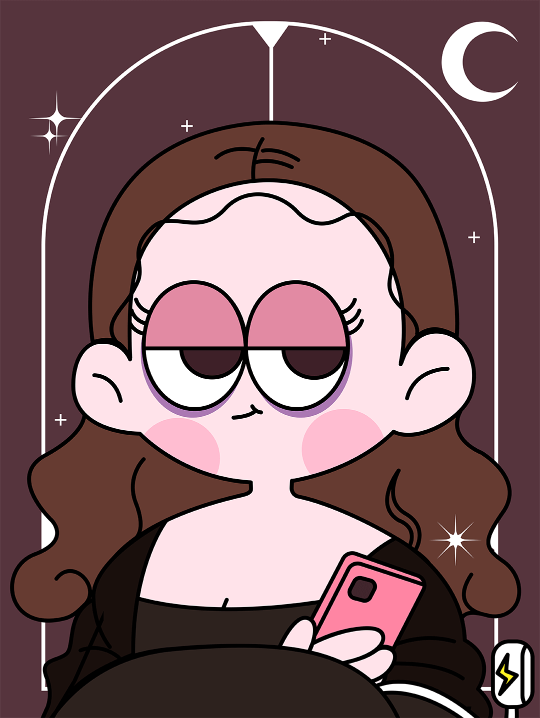 居家世界名画系列插画