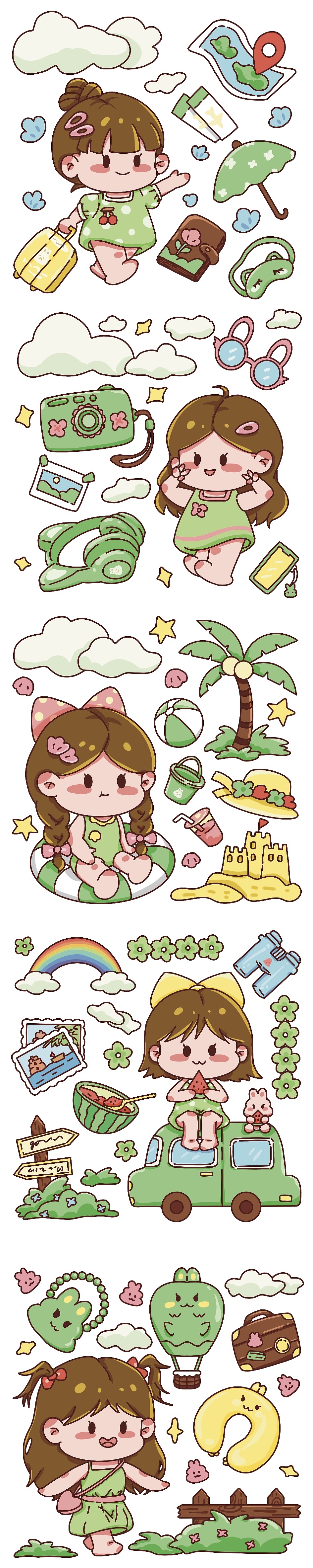 手帐素材设计（图ZMzE3OTQwMjE2） - 商业插画 - 站酷设计师插画师玖月原创素材 - 站酷ZCOOL