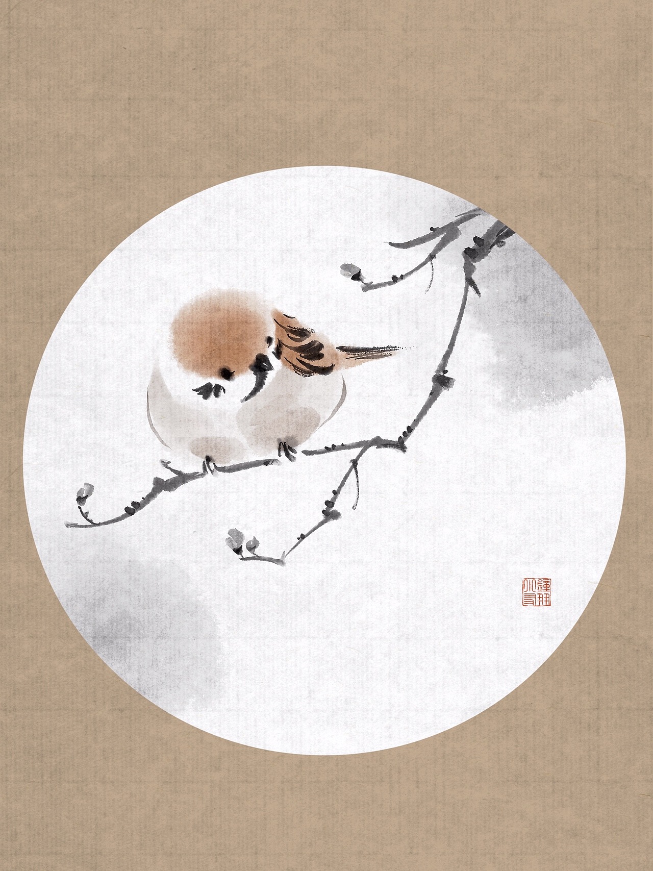 水墨花鸟系列（图ZMzYxMDIwOTAw） - 儿童插画 - 站酷设计师钟小朋友原创素材 - 站酷ZCOOL