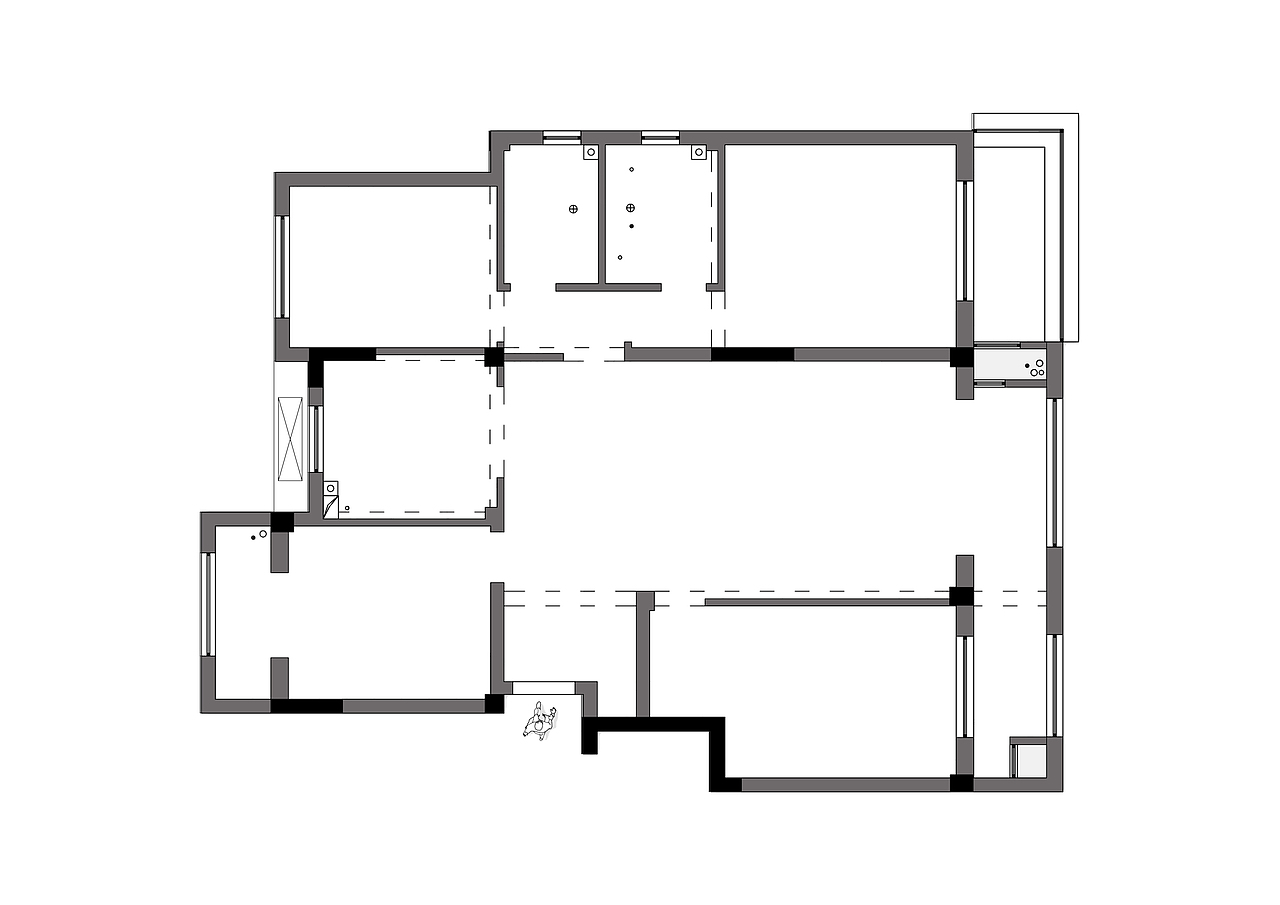 留白·实景｜钢琴老师理想中的轻法式，处处都是小心机（图ZMzE1MDk5NTY0） - 家装设计 - 站酷设计师留白屿下空间建筑原创素材 - 站酷ZCOOL