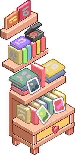 云朵小屋游戏室内设计,管理员小屋,Q版卡通家具