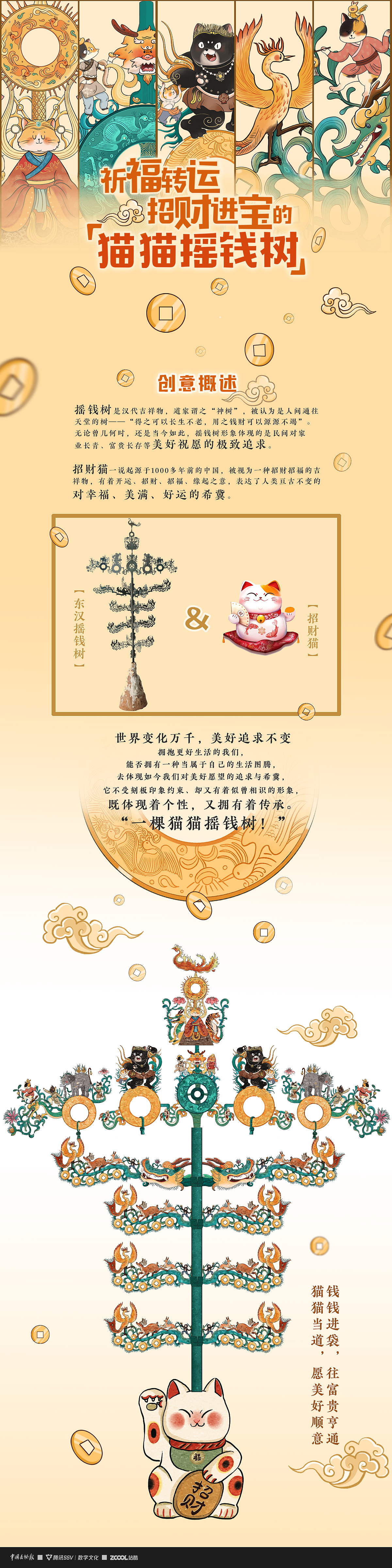 古物焕新-猫猫摇钱树