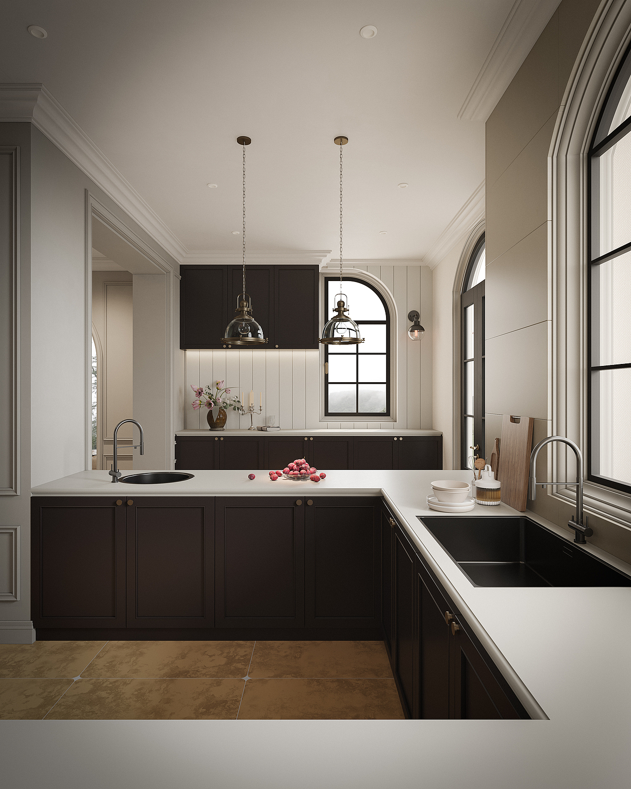 风格美式别墅渲染