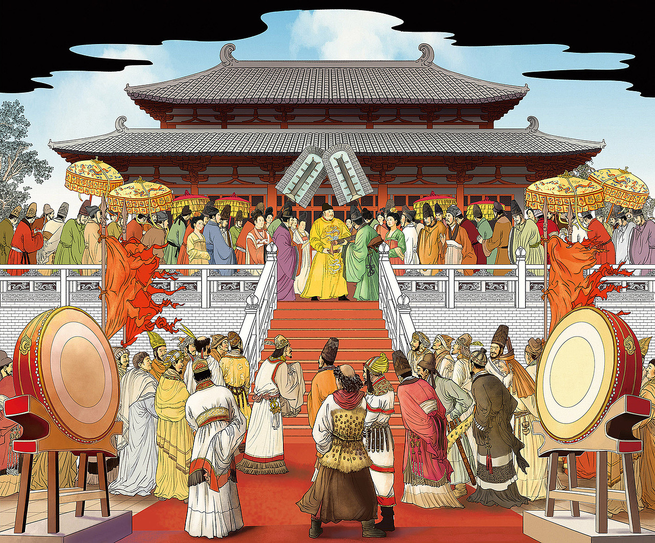 贞观之治层板画（图ZMzA2NjMxNjc2） - 艺术插画 - 站酷设计师卷Jan原创素材 - 站酷ZCOOL