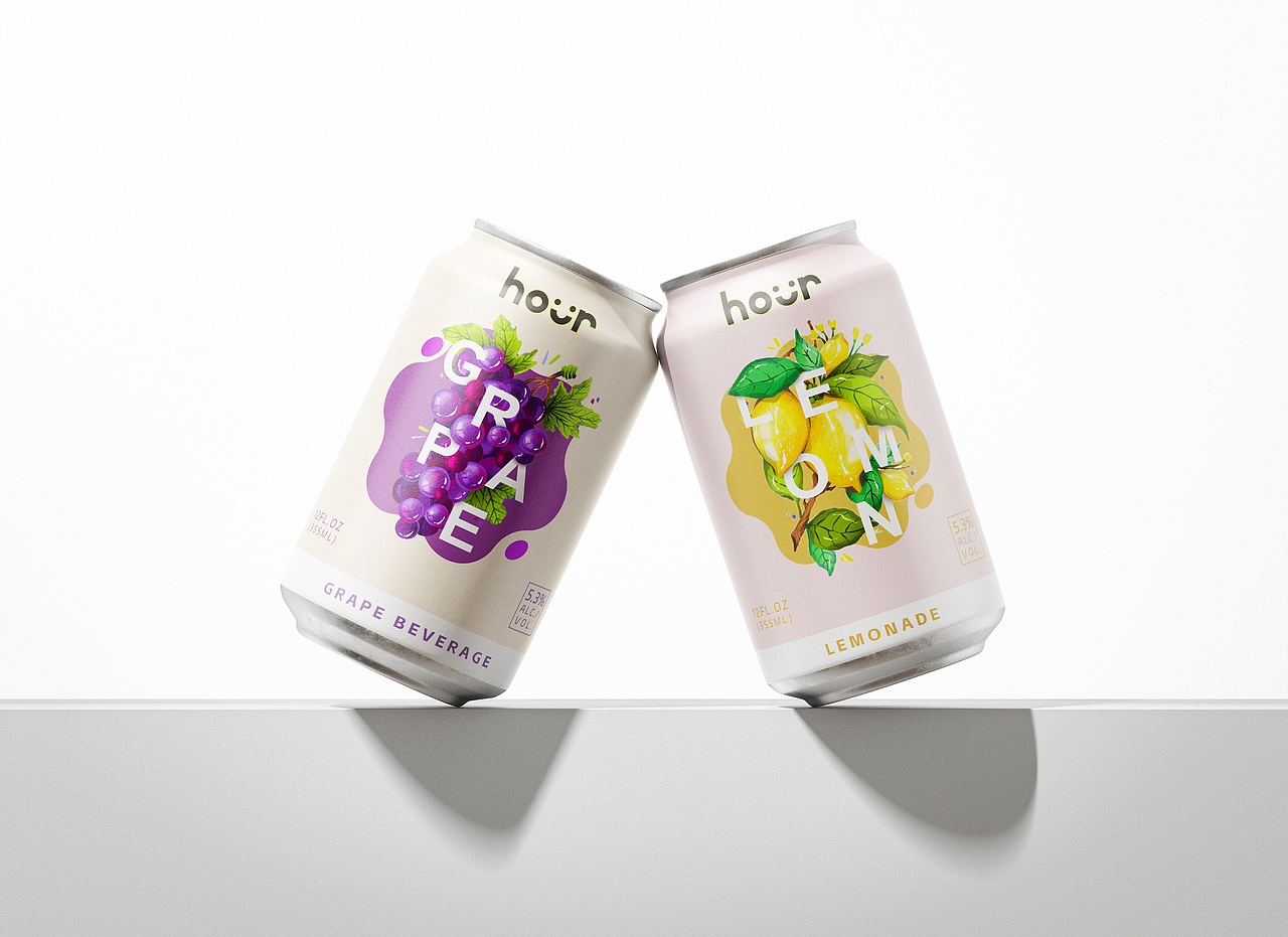 水果罐头平面设计海报及实机演示