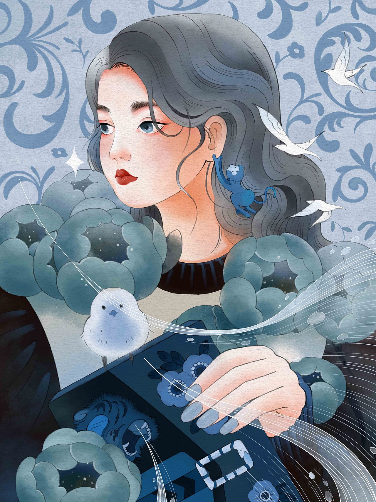 2022年插画作品总结（图ZMzI3NzYzNjEy） - 艺术插画 - 站酷设计师薇卷原创素材 - 站酷ZCOOL