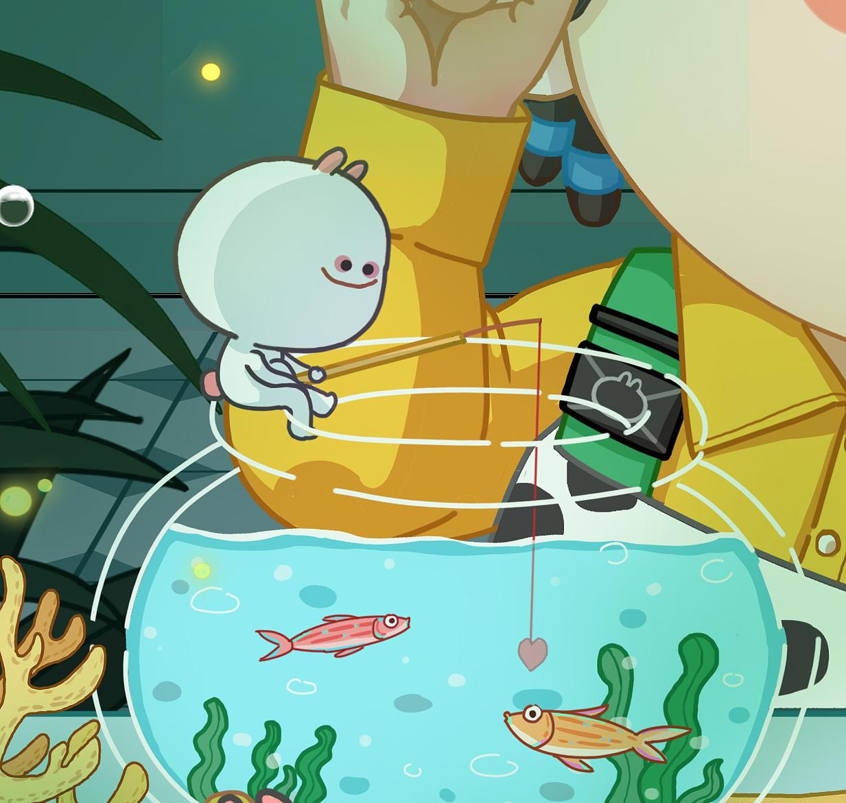 IP：《蕉绿兔与少年》系列插画1（图ZMzE5NzU5MjQ4） - 艺术插画 - 站酷设计师兔豆丸SEVEN原创素材 - 站酷ZCOOL