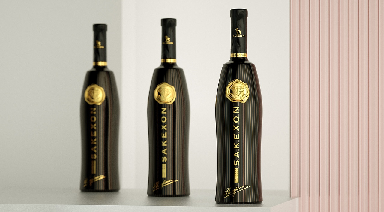 撒克遜鉆石葡萄酒｜包裝設計（圖ZMzQxMzI5NDQ4） - 包裝 - 站酷設計師有微設計原創(chuàng)素材 - 站酷ZCOOL