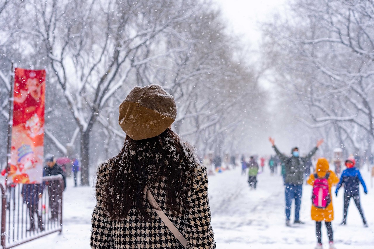 天坛大雪