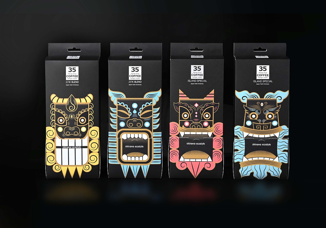 【楹峰设计】风狮爷咖啡包装设计（图ZMzQyMDAwNDY0） - 包装 - 站酷设计师楹峰視覺設計原创素材 - 站酷ZCOOL