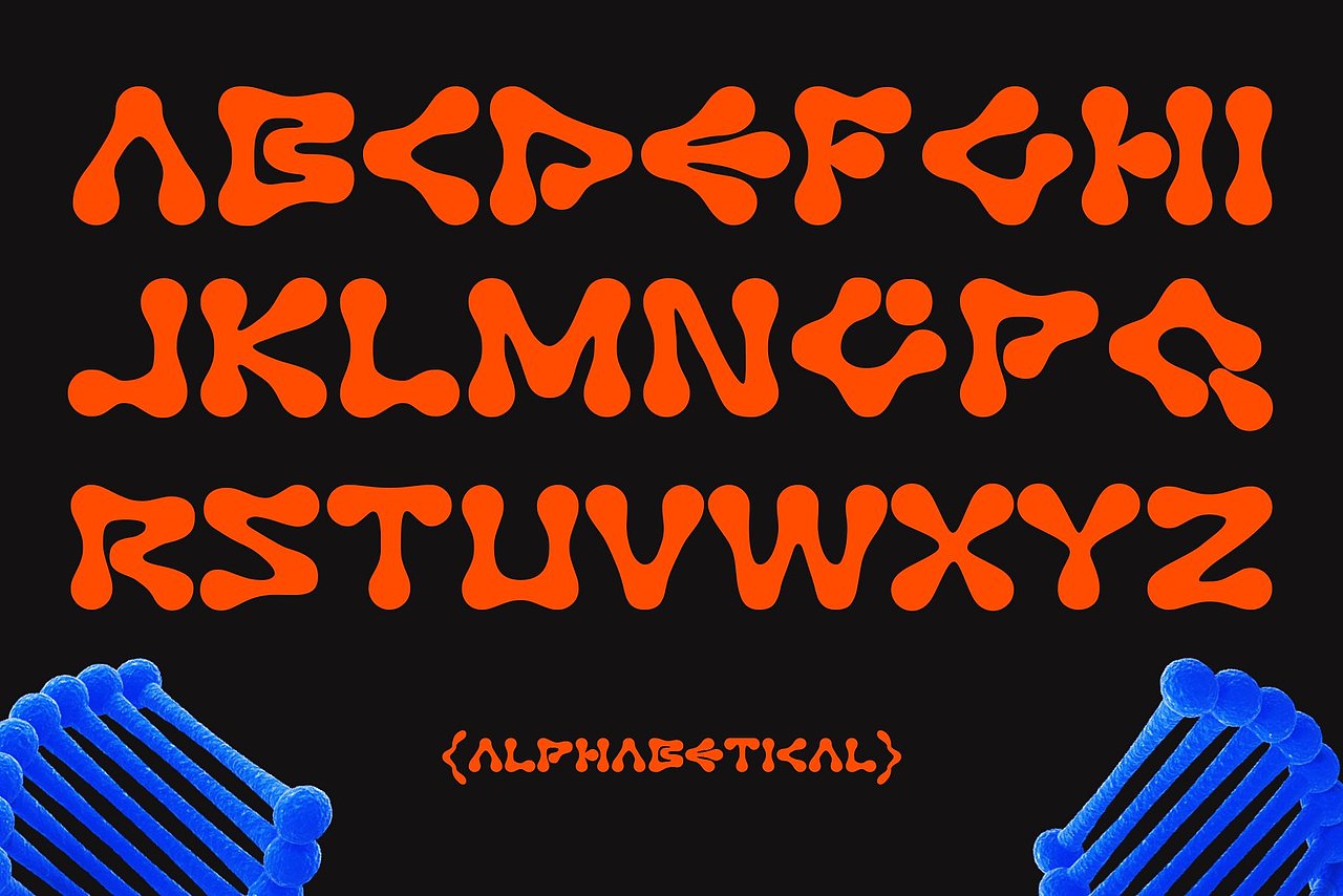 潮流街头酸性抽象艺术液体文创潮牌海报标题英文字体（图ZMzU4NjczMDE2） - 字体/字形 - 站酷设计师最西文集原创素材 - 站酷ZCOOL