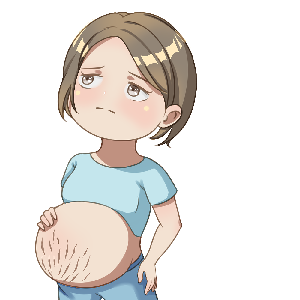 医疗插图——妊娠纹