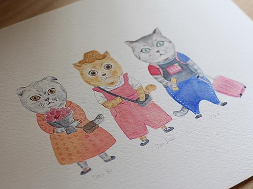 水彩小插画