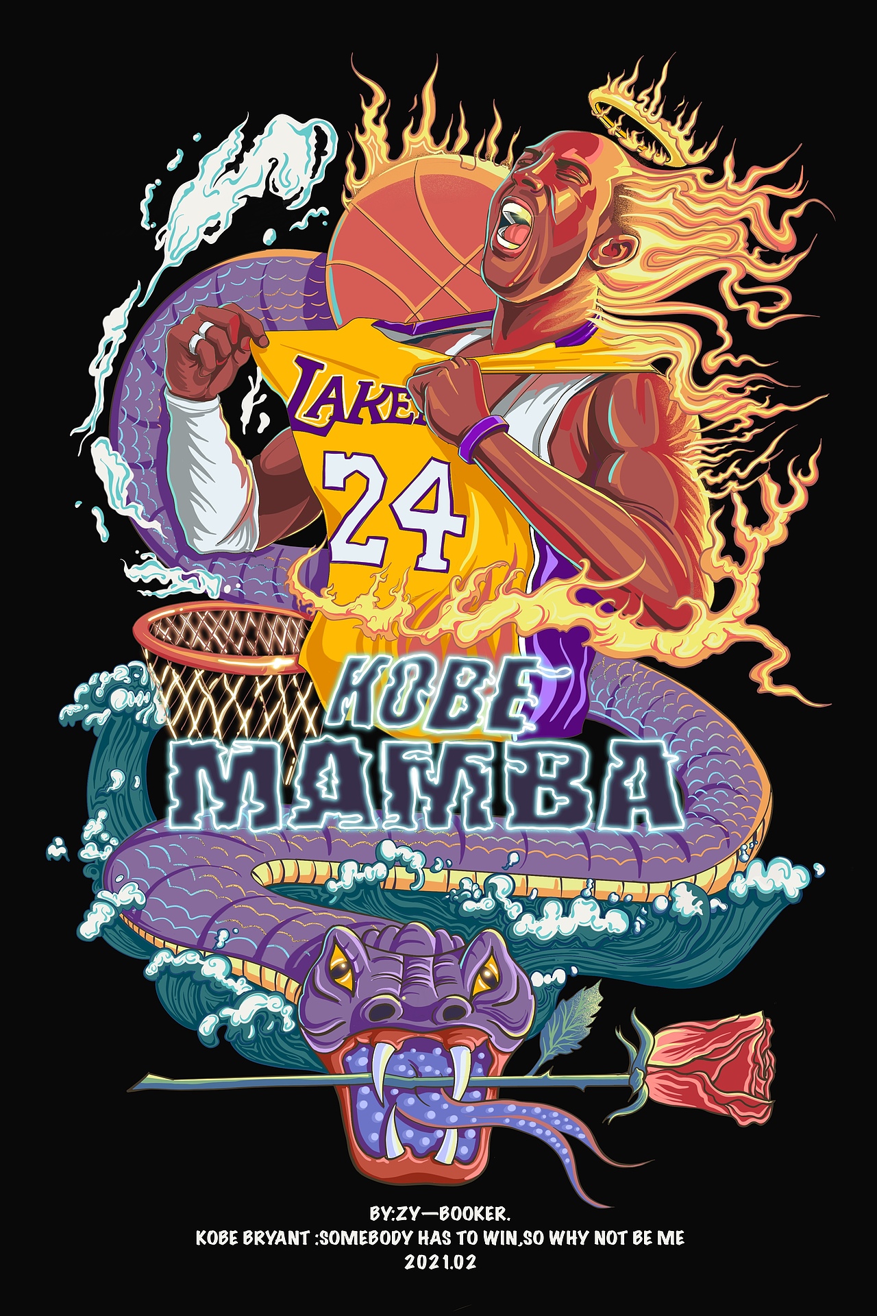 小飞侠科比t恤卫衣商业插画