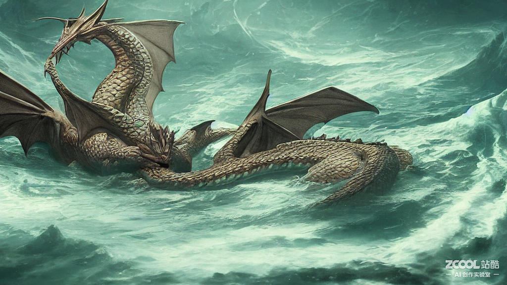 #AI创作实验室#游龙戏水（图ZMzE3NTUyOTk2） - AI作品 - 站酷设计师我再人间凑数原创素材 - 站酷ZCOOL