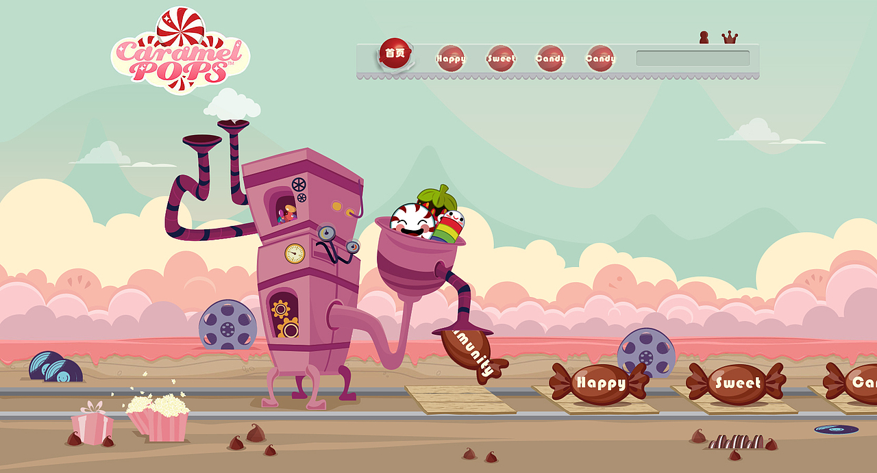 《糖乐圈》儿童视频网页设计