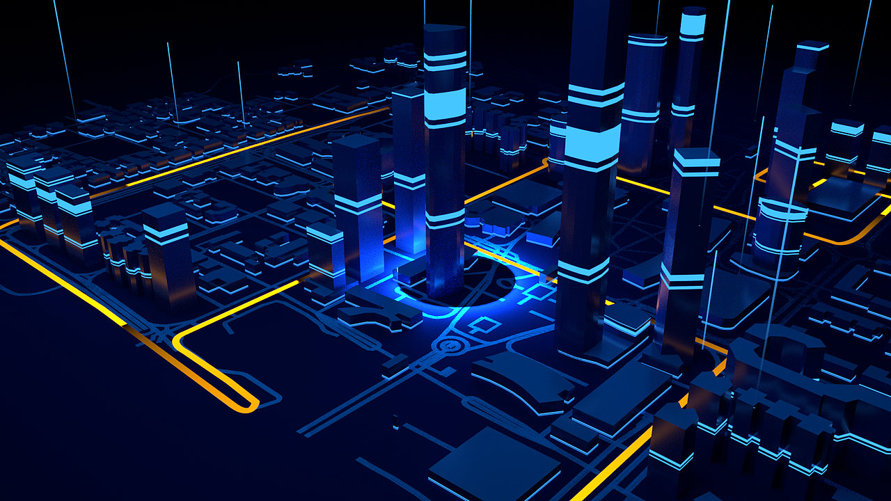 智慧大屏城市模型的制作方法（图ZMjU0ODAwNDg4） - 场景 - 站酷设计师UIUEUX原创素材 - 站酷ZCOOL