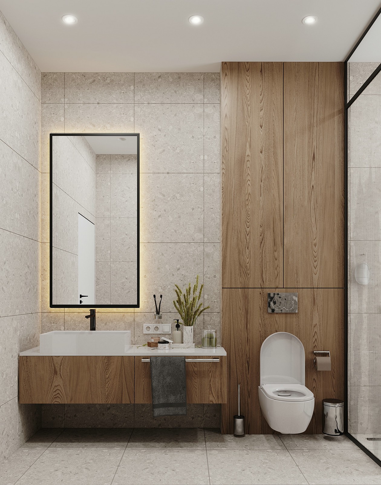 现代简约空间 蓝图盖章 钢结构效果图15556020536