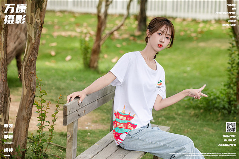 东莞万康摄影 甜美国内女模 T恤外景拍摄（图ZMjU2MDY3MTY4） - 人像摄影 - 站酷设计师万康摄影原创素材 - 站酷ZCOOL