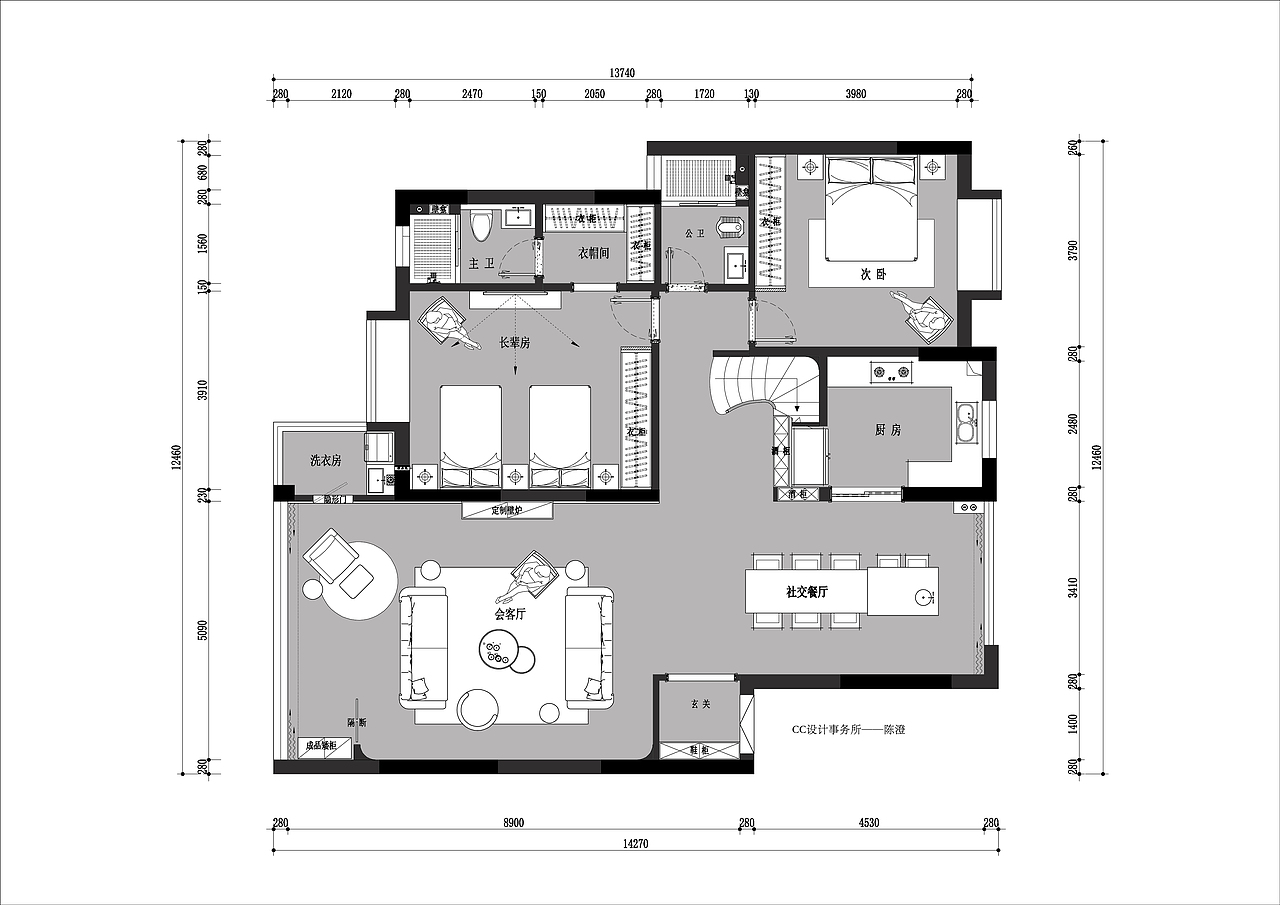 《CC设计事务所》 颐和佳园——法式轻奢（图ZMjY2MjgzMTM2） - 家装设计 - 站酷设计师湖南澄舍建构原创素材 - 站酷ZCOOL