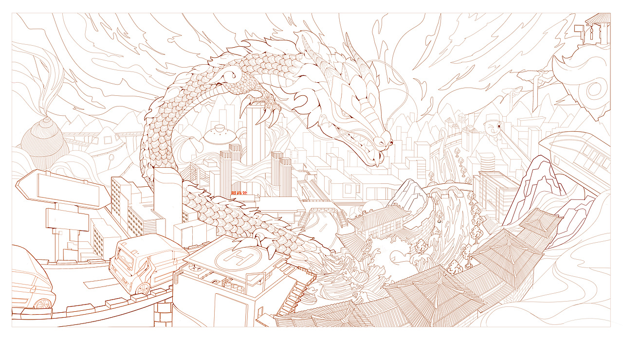 《龙壶柳州》插画包装设计