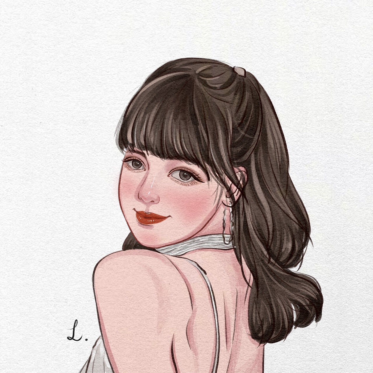 水彩风头像-lisa