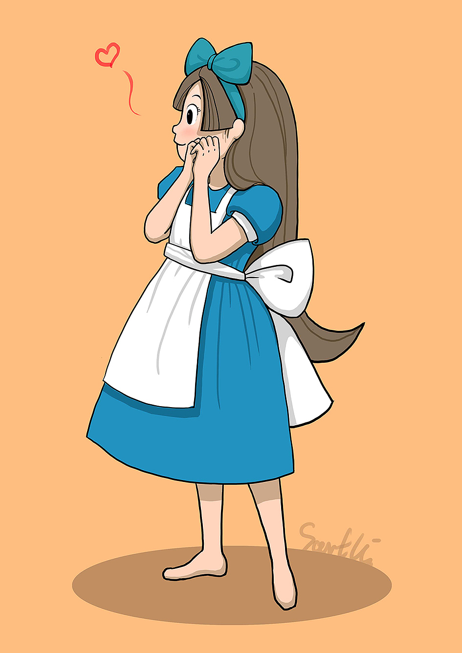 q版插画《温柔小姐姐》之一只爱丽丝