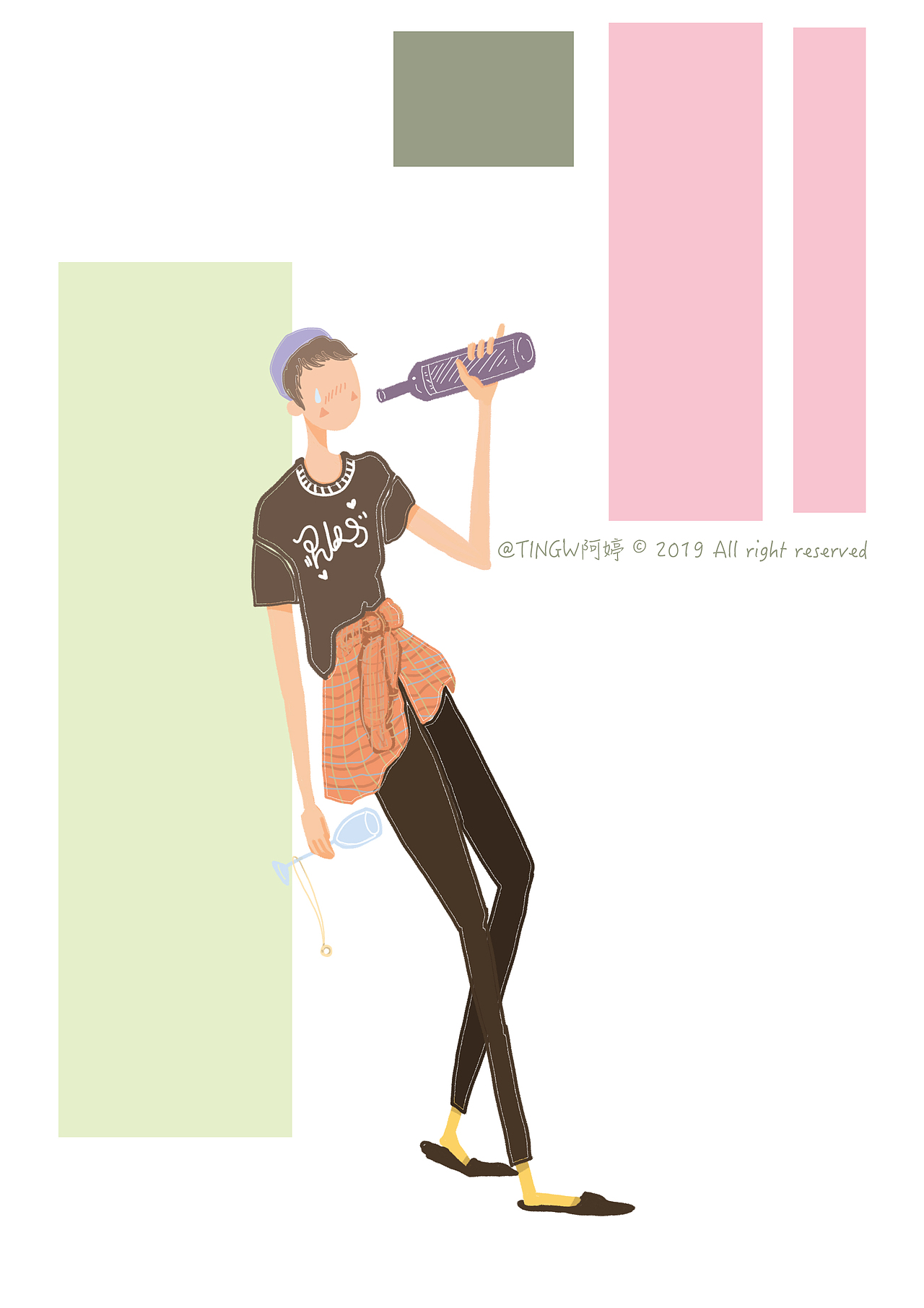 日常练习「住在小格子里的小小人鸦」