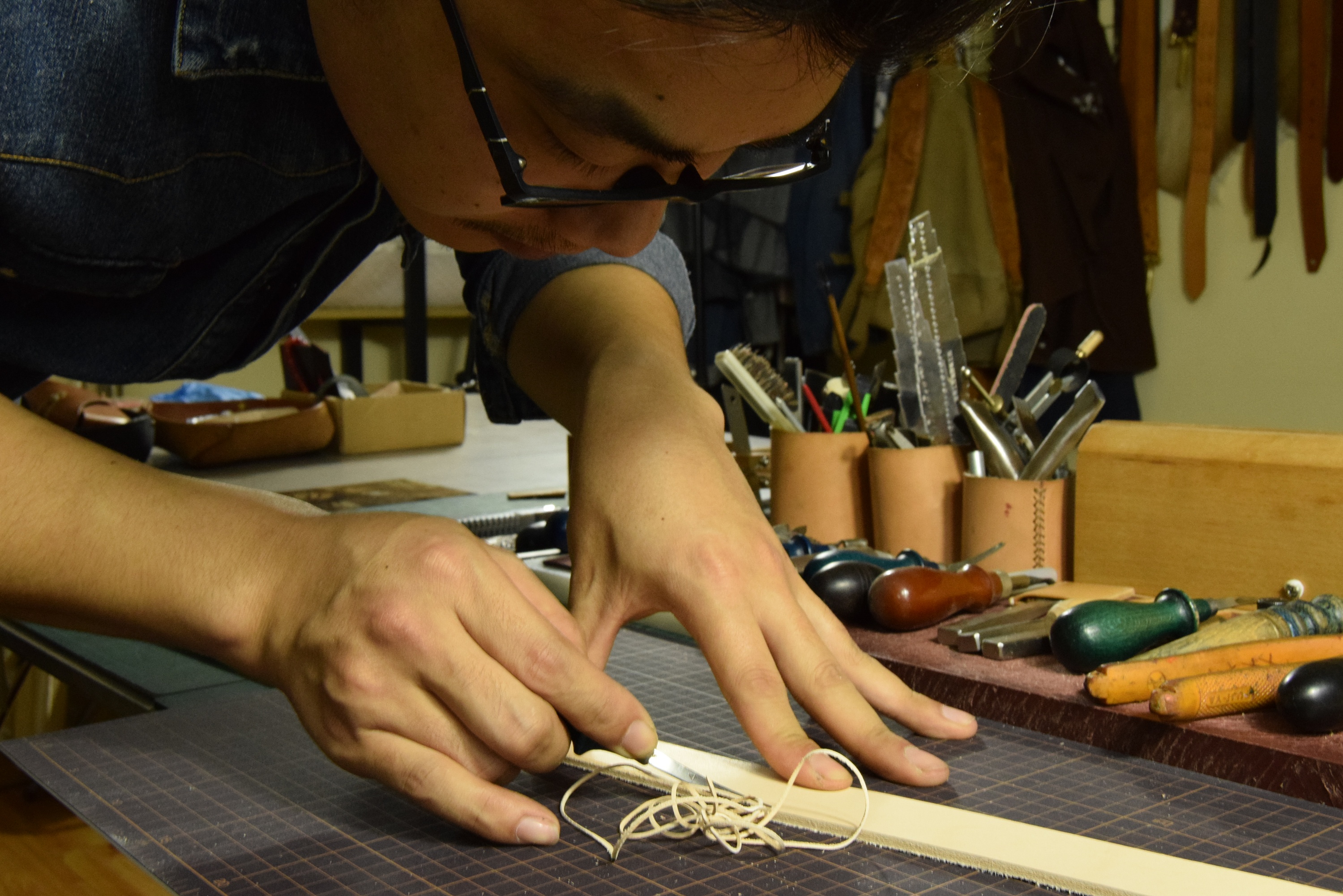 甲子工作室原创-我的百件皮具系列-手工皮带