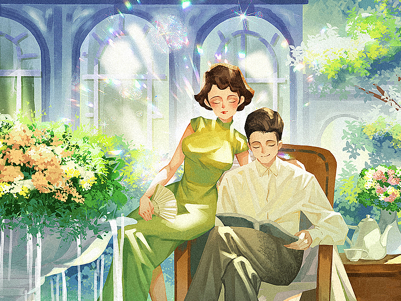 画师繁星计划 第二周作业 民国花园（图ZMzEyNzYzODEy） - 创作习作 - 站酷设计师阿黎阿黎原创素材 - 站酷ZCOOL