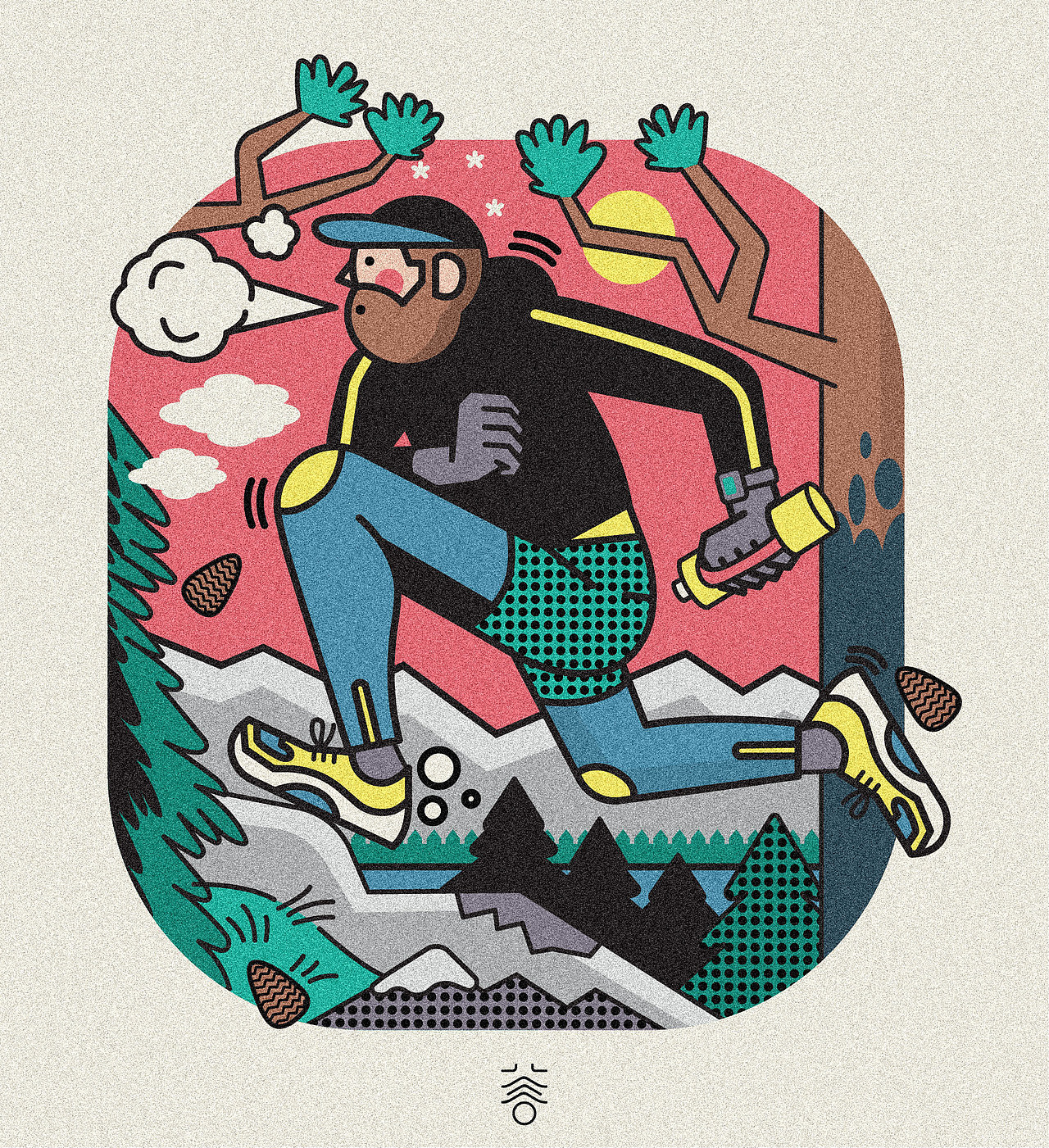 扁平 线性插画临摹/练习