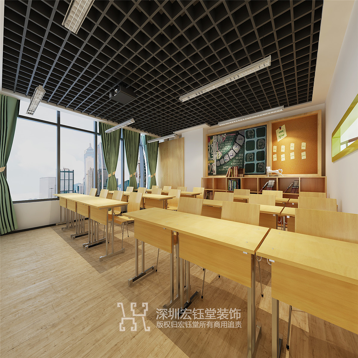 郑州俐文教育培训机构装修设计方案