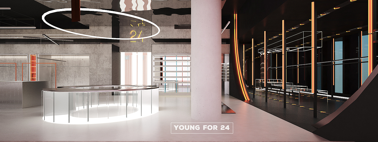 觉城设计:YOUNG FOU24国际潮牌买手店设计项目