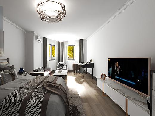 单身公寓设计简约大气