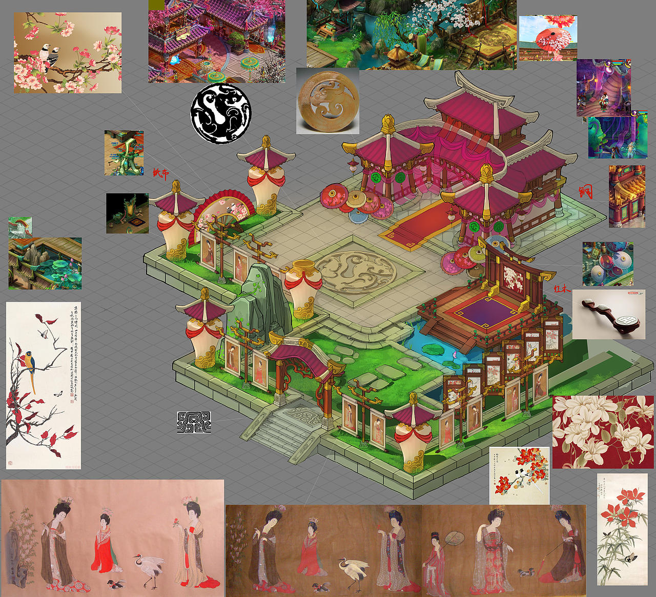 页游项目场景图（图ZOTU4NTI3NzI=） - 游戏原画 - 站酷设计师白雀城人原创素材 - 站酷ZCOOL