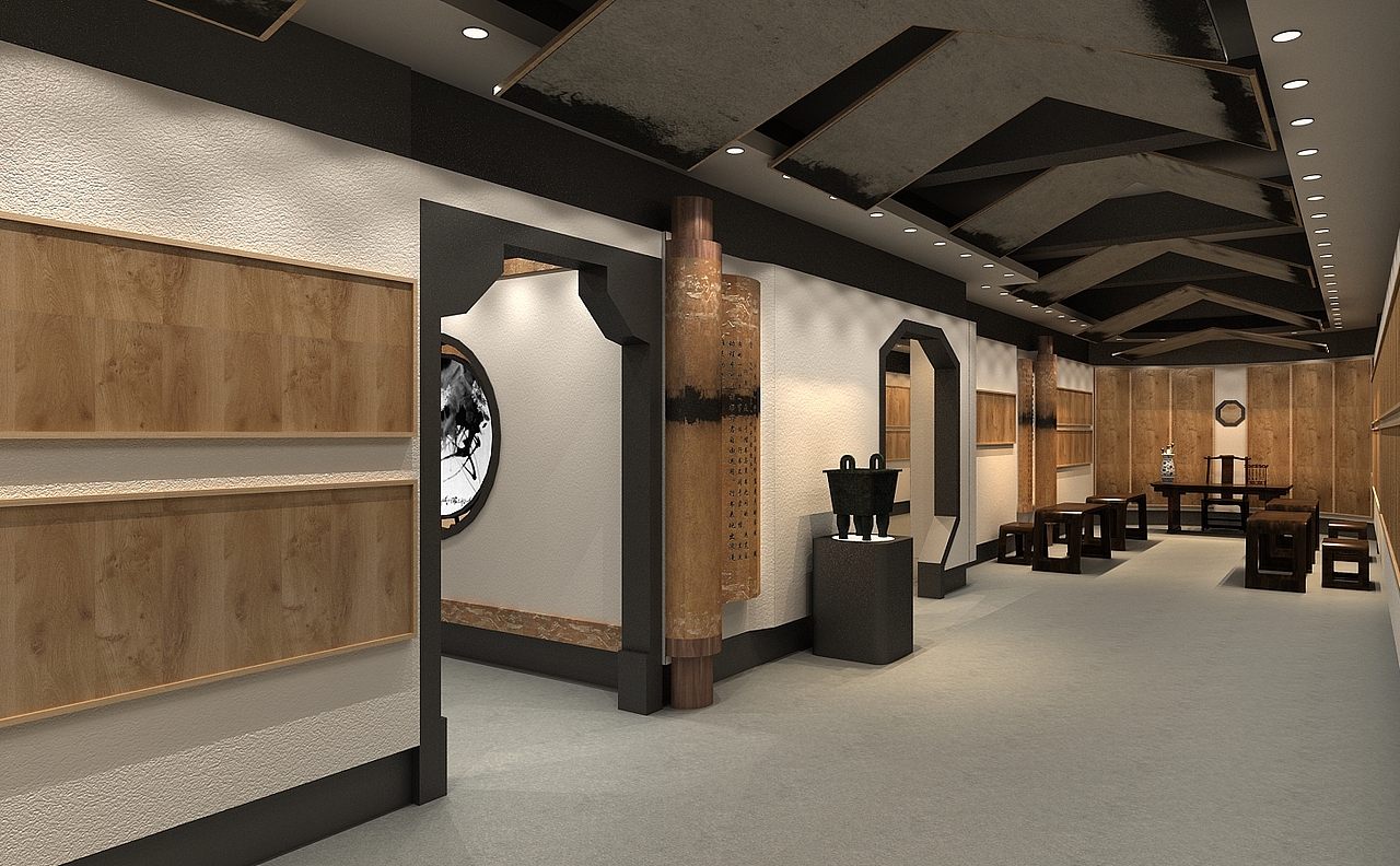 书法展厅设计（图ZMjU3ODYzMjky） - 展陈设计 - 站酷设计师视合品牌原创素材 - 站酷ZCOOL