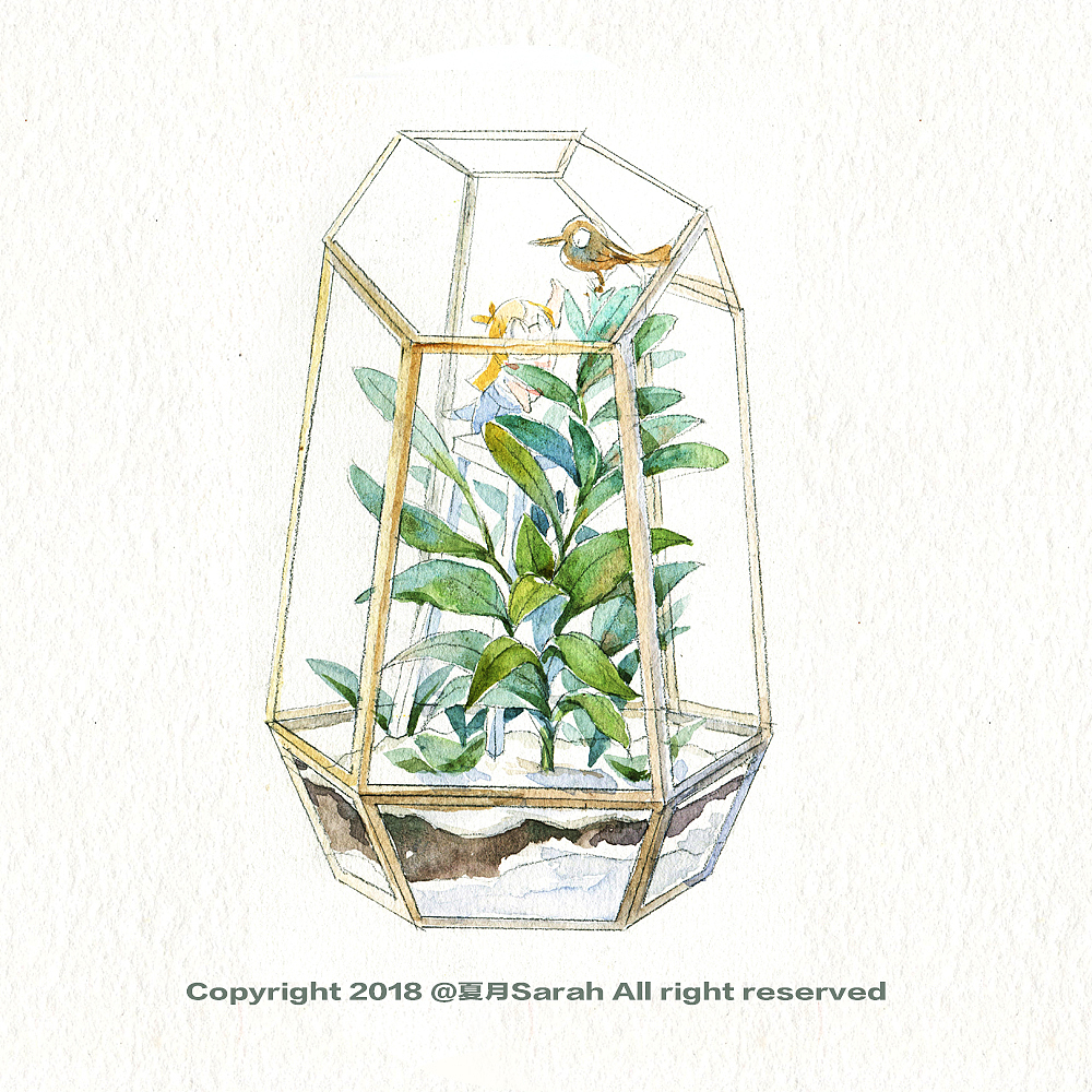 小小人的玻璃容器（图ZMTQ5MzQ0MTg0） - 儿童插画 - 站酷设计师夏月sarah原创素材 - 站酷ZCOOL