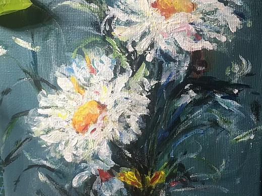 丙烯小菊花（個人主頁-ZMzg0NTY1NzI=） - 繪畫 - 站酷設(shè)計師袖風染雨原創(chuàng)素材 - 站酷ZCOOL