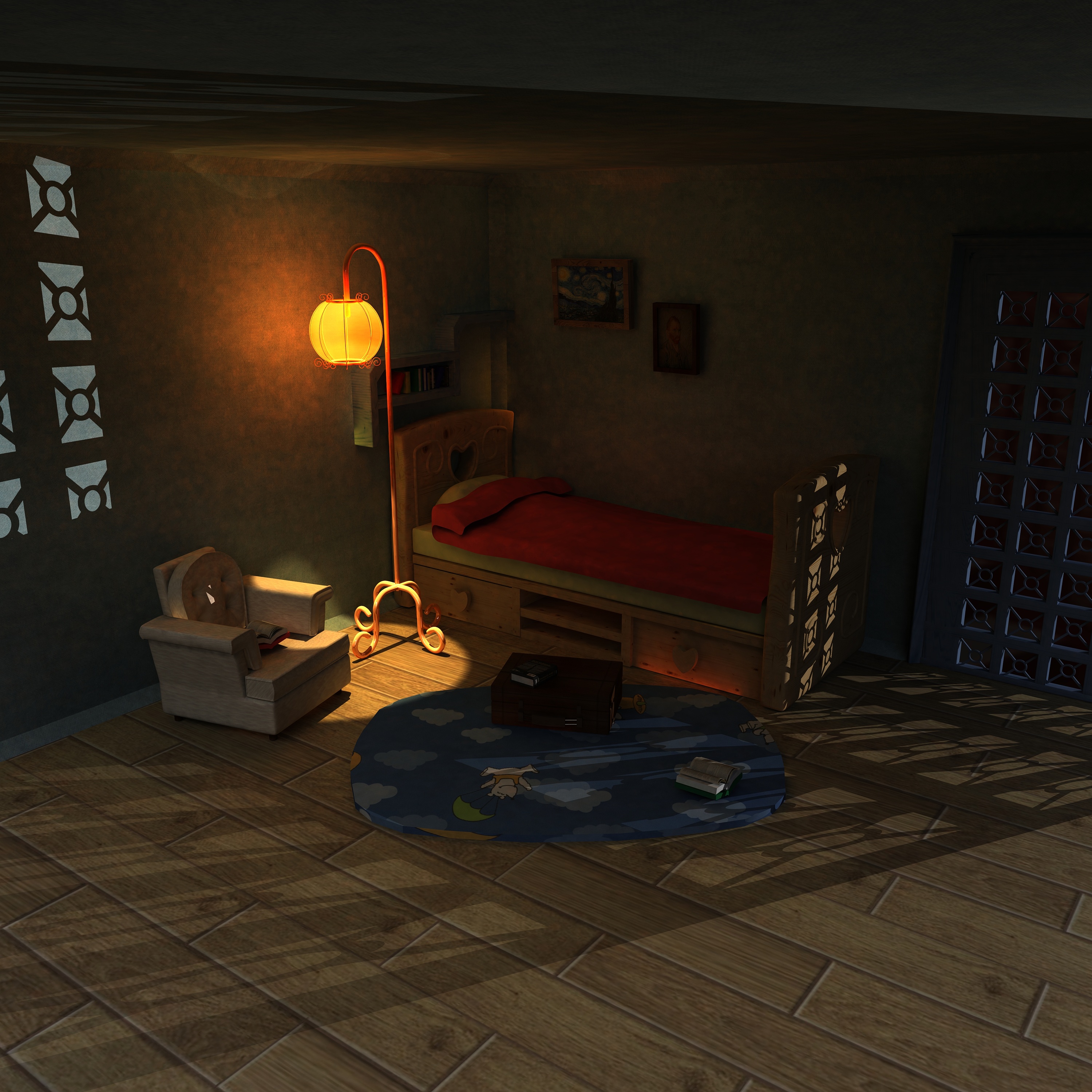 房间|三维|场景|暖暖暖暖暖亚 - 原创作品 - 站酷 (zcool)