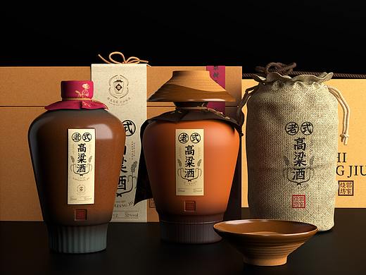 郭家烧坊老式高粱酒包装设计