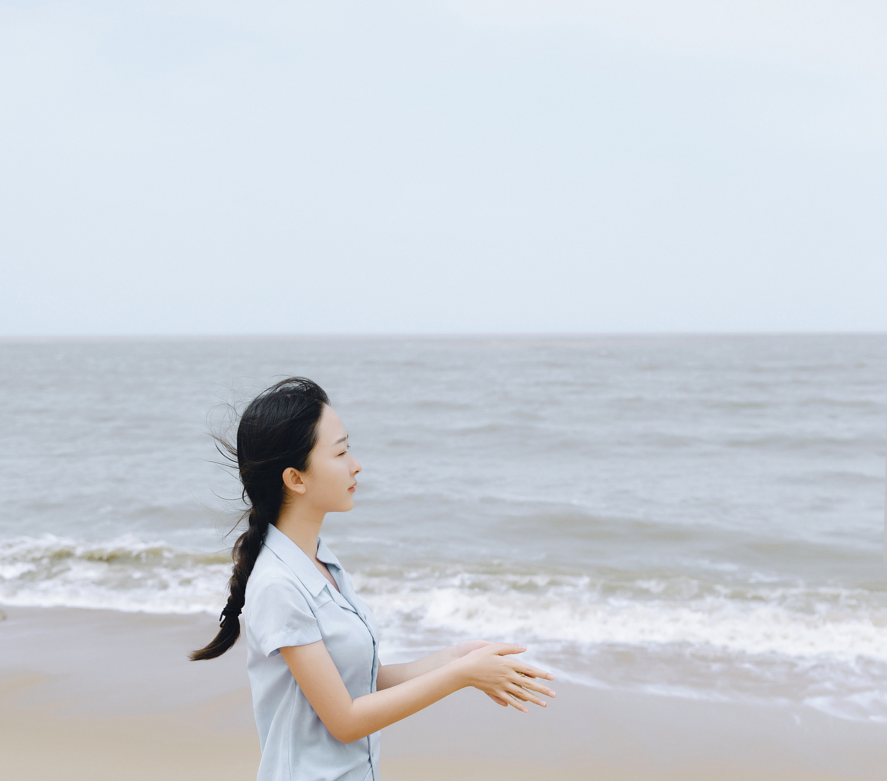 日系海边人像写真 乌龙茶