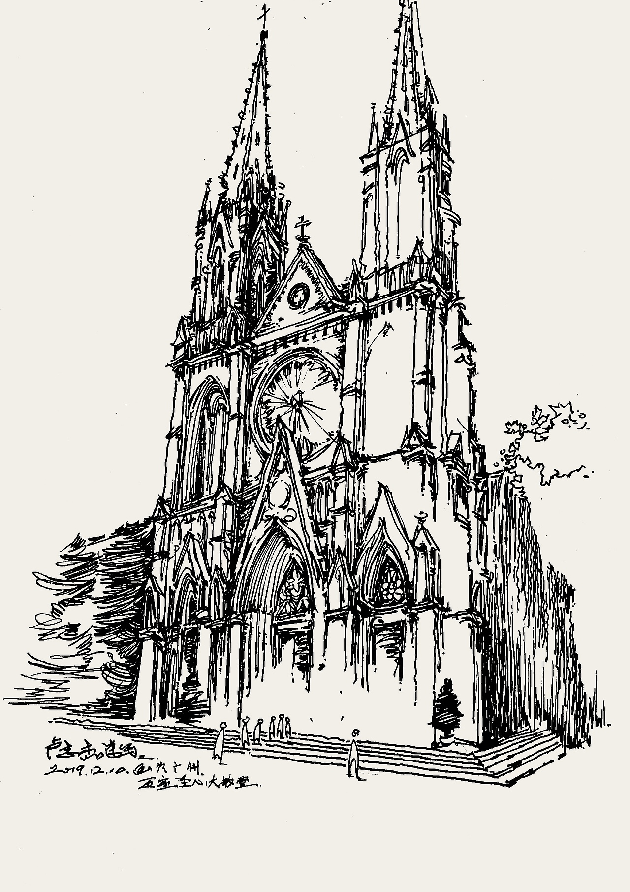 广州标志性建筑的速写真谛