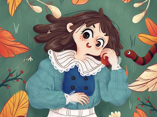 森林少女插畫（個人主頁-ZNTAxNTI0NDg=） - 創(chuàng)作習作 - 站酷設(shè)計師水杯仔原創(chuàng)素材 - 站酷ZCOOL