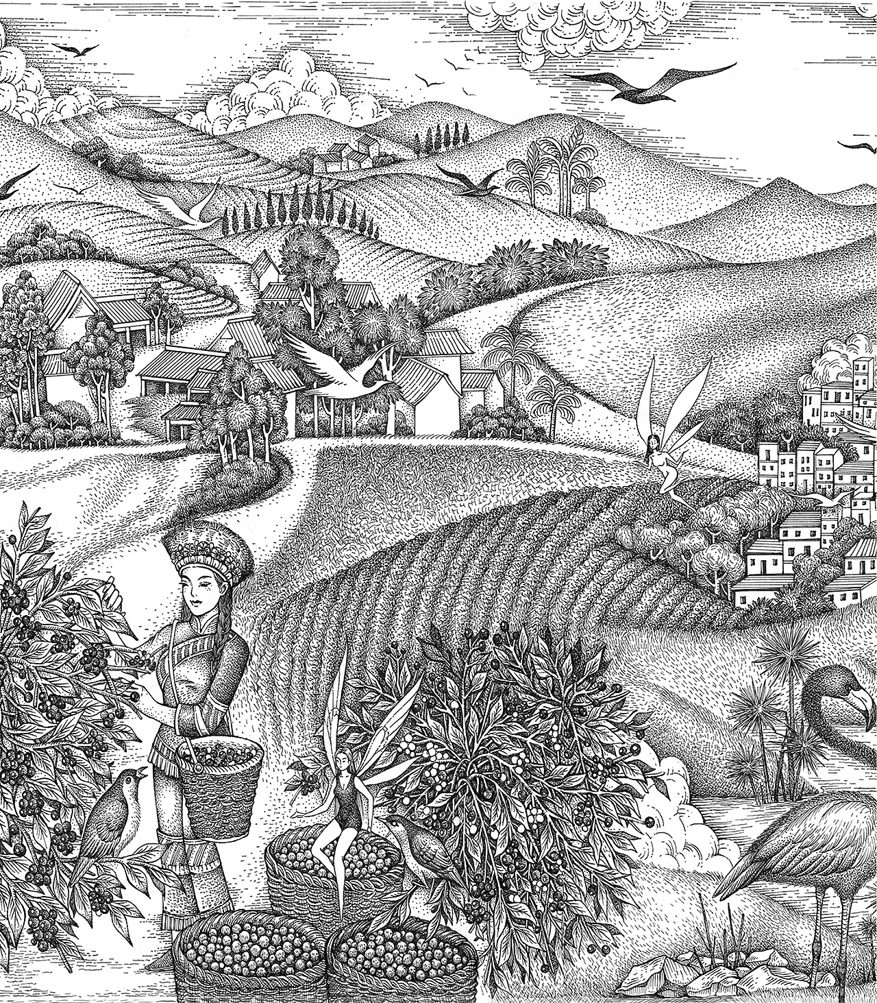 瑞幸精品挂耳咖啡包装系列插画设计（图ZMjE3Njk4NDM2） - 商业插画 - 站酷设计师张贇ILLUSTRATION原创素材 - 站酷ZCOOL