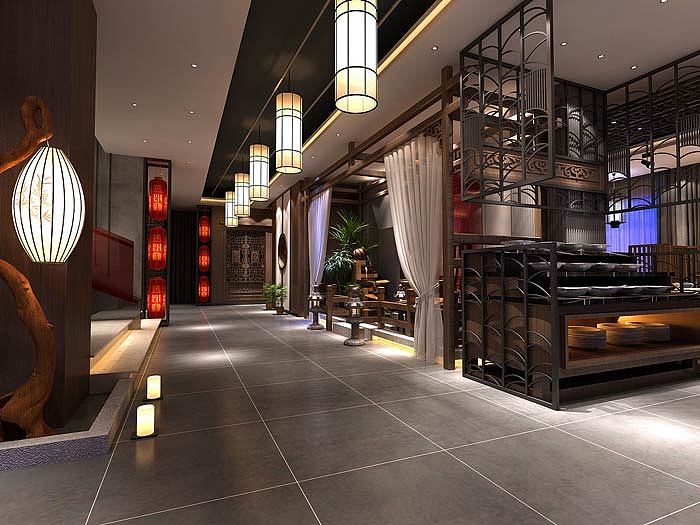 西安中式火锅店装修图